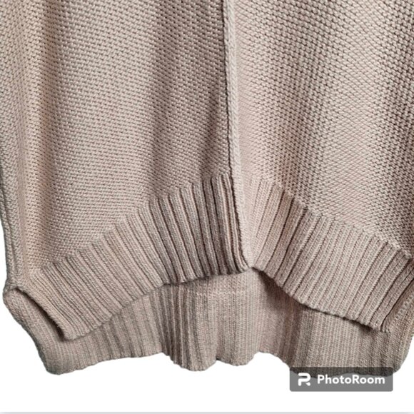Chico's Hi-Lo Mallory Pullover  Short Sleeve Sweater in Blush Color Size Small - Picture 4 of 10